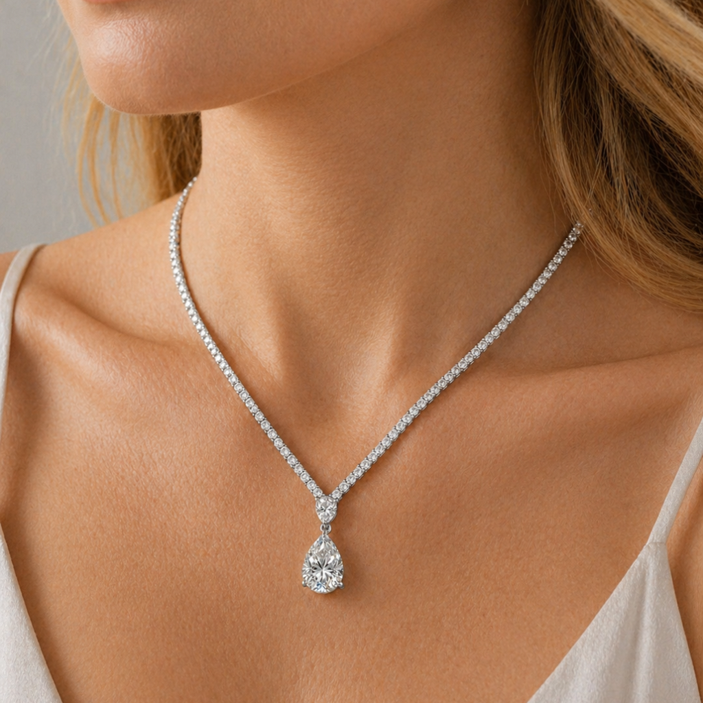 Brianna Ice Tennis Necklace