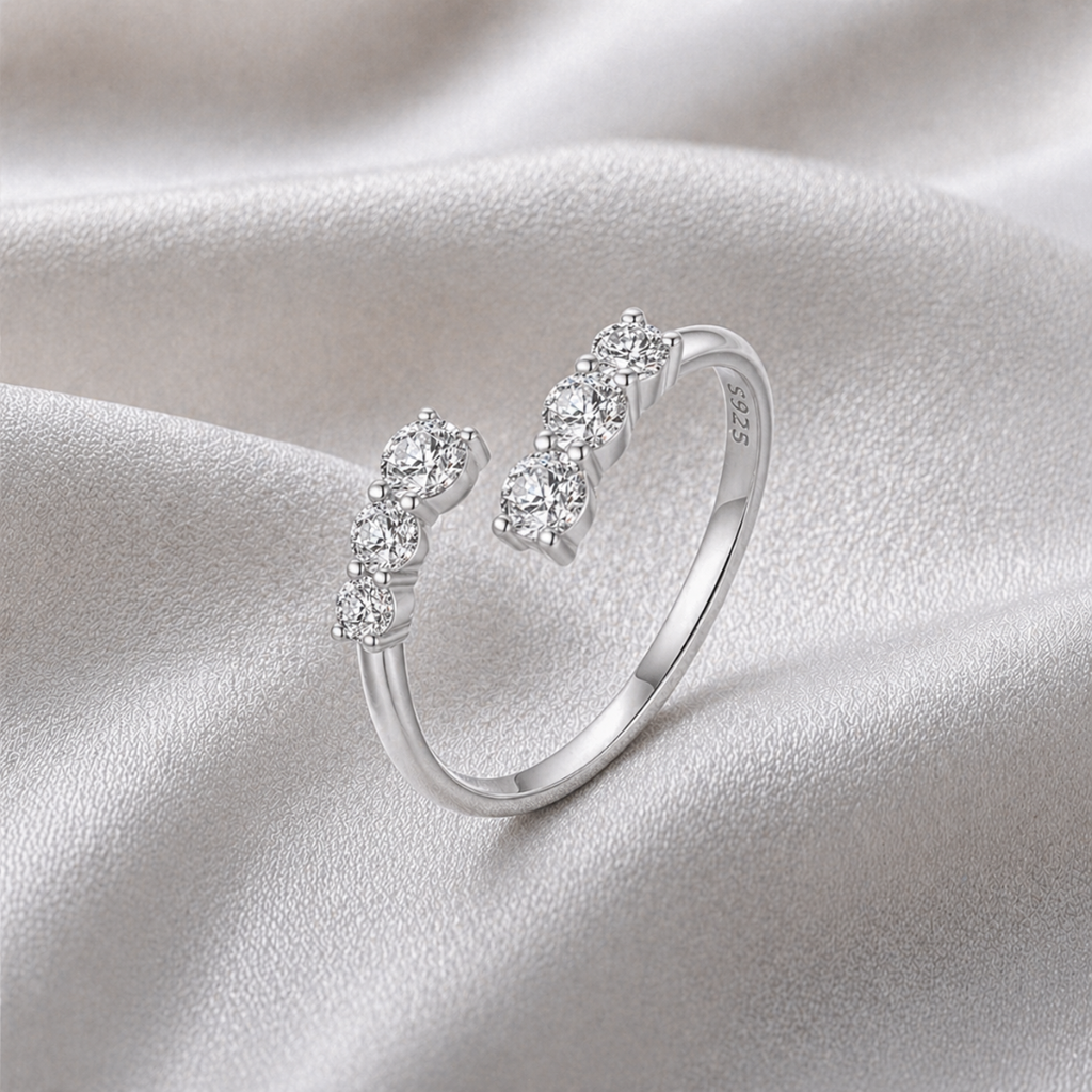 Celestine Glow Open Ring