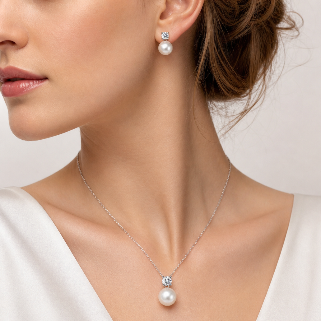 Celestine Pearl Jewelry Set