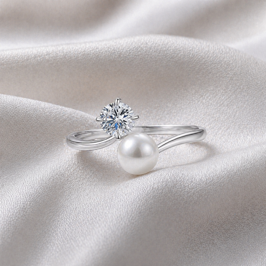 Giselle Pearl Open Ring