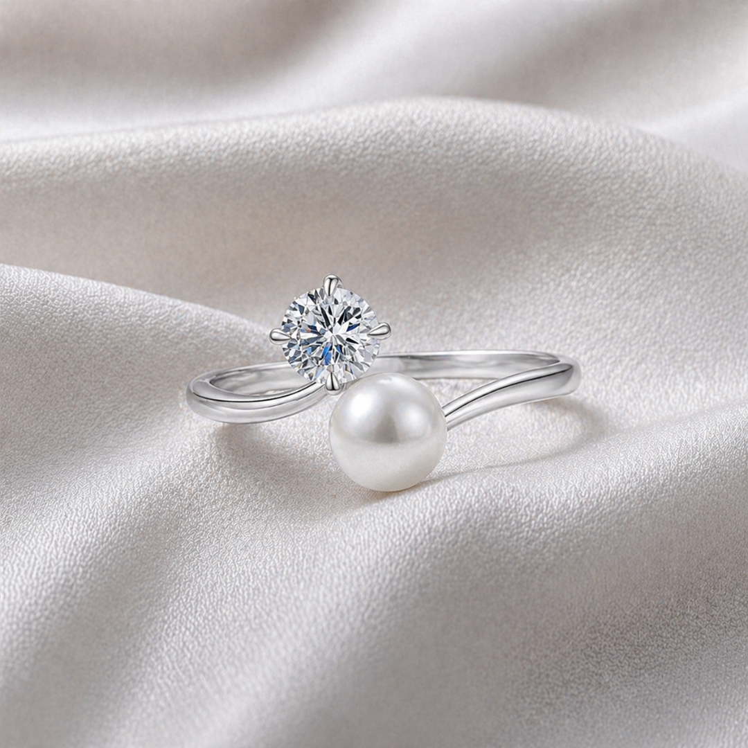 Giselle Pearl Open Ring