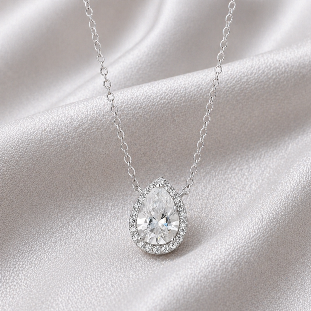 Leona Aqua Pendant Necklace