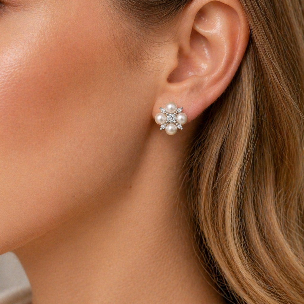Madeline Pearl Stud Earrings