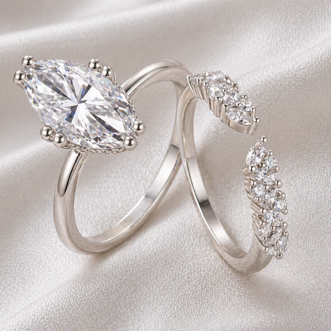 Mirabelle Marquise Ring Set