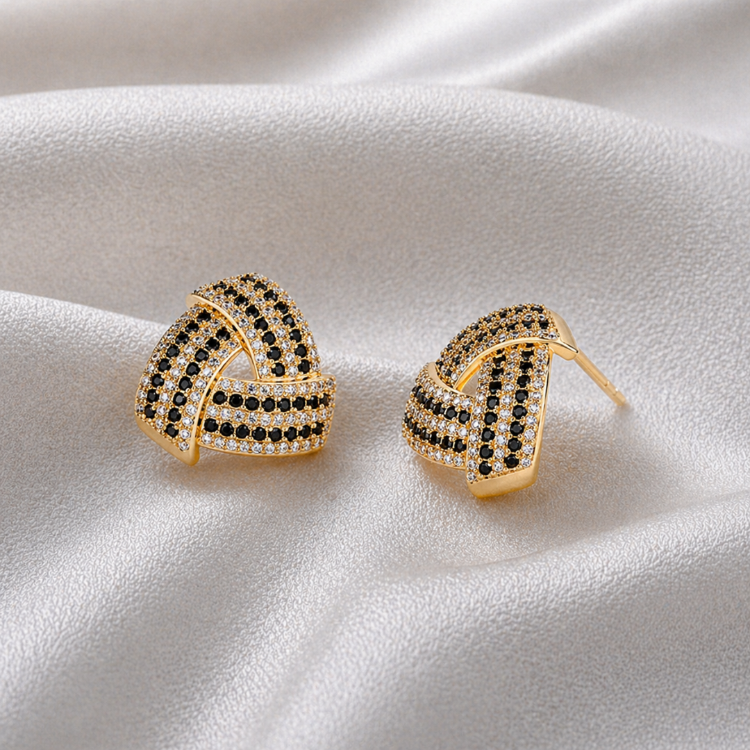 Raven Noir Stud Earrings